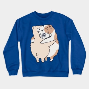 English Bulldog Hugs Crewneck Sweatshirt